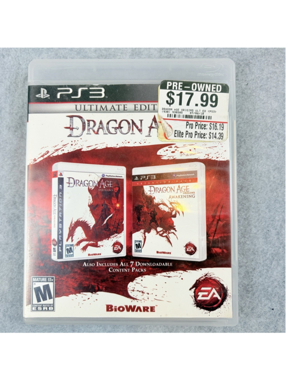 Electronic Arts Dragon Age: Origins Ultimate Edition Sony PS3 NTSC-U/C M